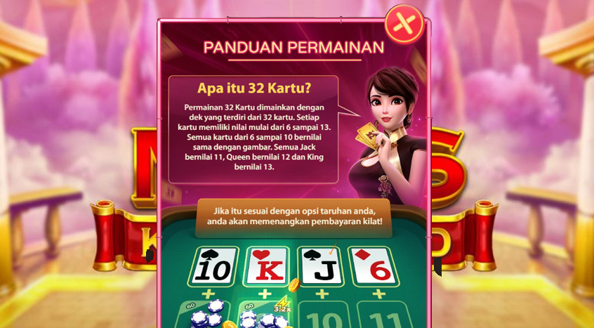 Kartu 32 Bermain dengan Deck yang Ringkas