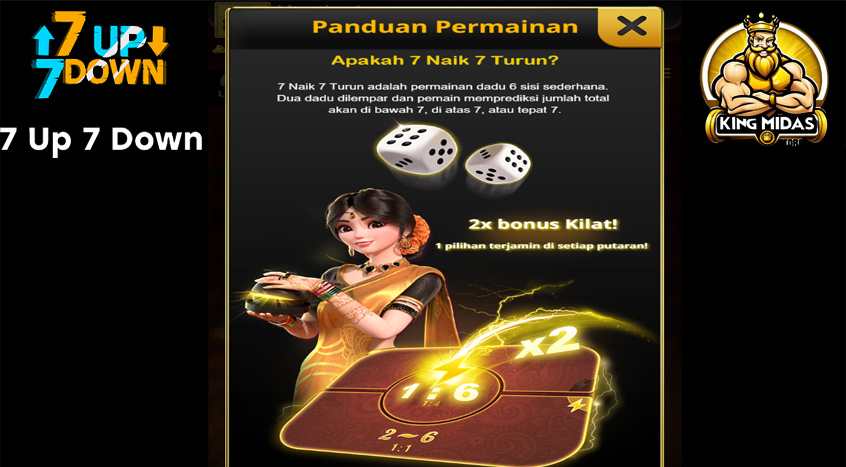 7 Up 7 Down Permainan Kartu King Midas